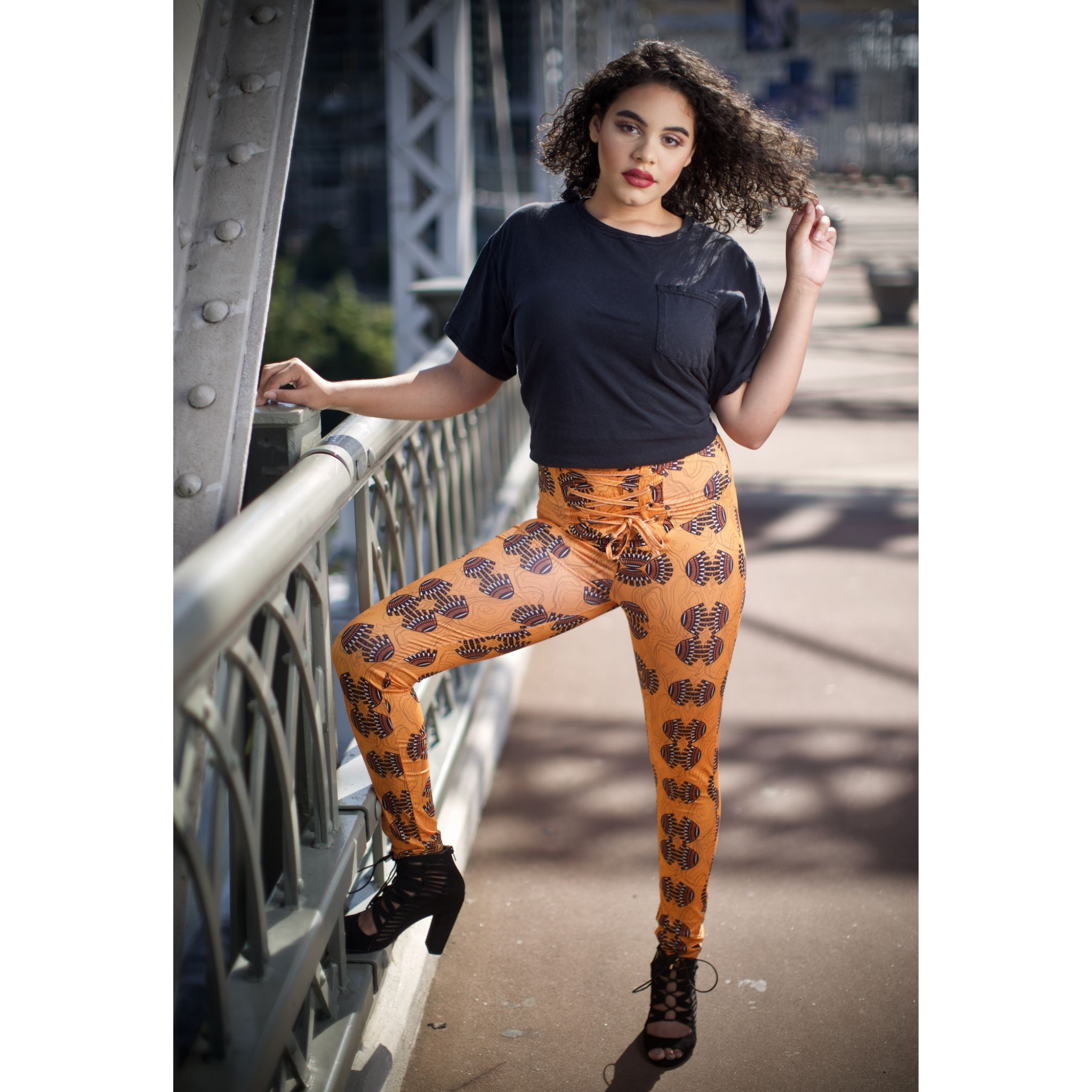 Celebrate Heritage Leggings - Vibrant African-Inspired Design